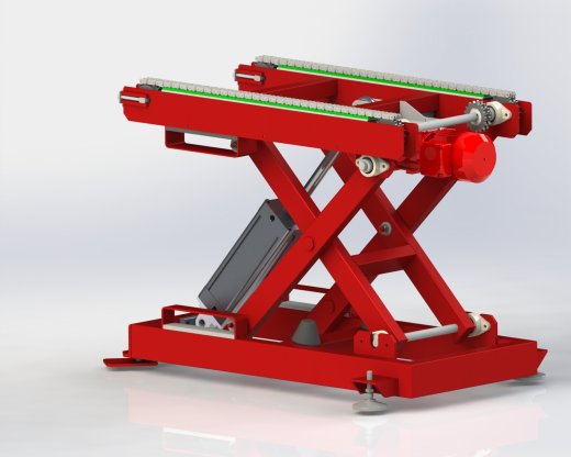 气缸升降链式输送机 3D图纸 机械设备设计素材3D模型文件缩略图